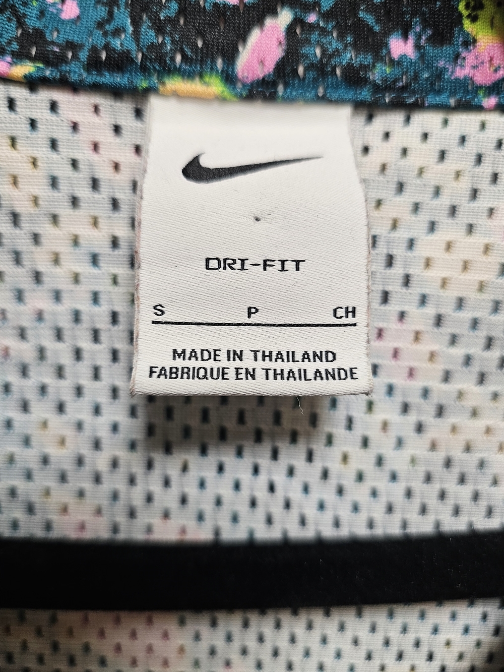 Nike Dri-FIT Colorful Graphic Shirt Size S Green Multicolor Thailand Nike Treck - Picture 3 of 10